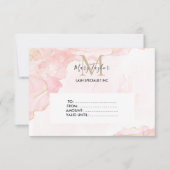 Elegant Blush Pink Gold Glitter cadeaubon (Voorkant)