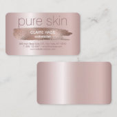 Elegant Blush Pink Gold Glitter Esthetician Spa B Visitekaartje (Voorkant / Achterkant)
