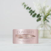 Elegant Blush Pink Gold Glitter Esthetician Spa B Visitekaartje (Staand voorkant)