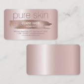Elegant Blush Pink Gold Glitter Esthetician Spa Visitekaartje (Voorkant / Achterkant)