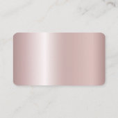 Elegant Blush Pink Gold Glitter Esthetician Spa Visitekaartje (Achterkant)