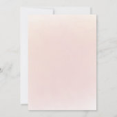 Elegant  Blush Pink Gold Kaart (Achterkant)