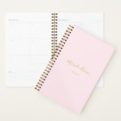 Elegant Blush Pink Gold Minimalist Classy Chic Planner (Display)