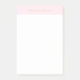 Elegant Blush Pink Gold Minimalist Classy Chic Post-it® Notes
