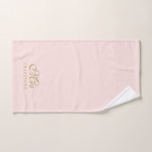Elegant Blush Pink Gold Mrs Bath Towel Set Bad Handdoek (Handdoek)