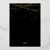 Elegant Blush Pink Gold Ornaments kerstfeest Folie Uitnodiging (Achterkant)