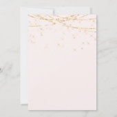 Elegant Blush Pink Gold Ornaments kerstfeest Kaart (Achterkant)