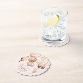 Elegant Blush Pink Gold Ornaments kerstfeest Kartonnen Onderzetters (Insitu)