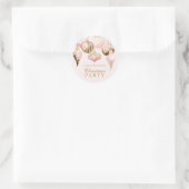 Elegant Blush Pink Gold Ornaments kerstfeest Ronde Sticker (Tas)