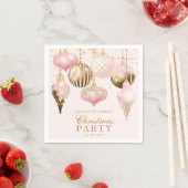Elegant Blush Pink Gold Ornaments kerstfeest Servet (Insitu)