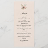 Elegant Blush Pink Gold Roses Wedding Flat Menu (Voorkant)