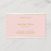 Elegant Blush Pink Gold Sjabloon Handschrift Visitekaartje (Achterkant)