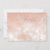 Elegant Blush Pink Gold Sparkle Script Typografie Bedankkaart (Achterkant)