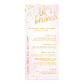 Elegant Blush Pink & Gold Sweet 16 Menu  (Voorkant)