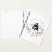 Elegant Blush Pink Green Bee Floral School Planner (Display)