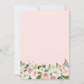 Elegant Blush Pink Green Gold Floral Quinceañera Kaart (Achterkant)