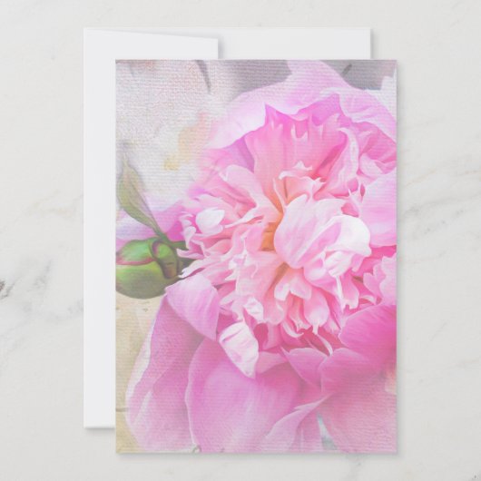 Elegant Blush Pink Grey Floral Wedding Kaart (Achterkant)