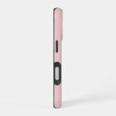 Elegant Blush Pink Grey Script Monogram iPhone 16 Hoesje (Rechterkant)