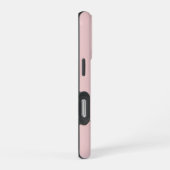 Elegant Blush Pink Grey Script Monogram iPhone Hoesje (Rechterkant)