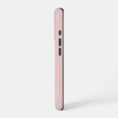 Elegant Blush Pink Grey Script Monogram iPhone Hoesje (Linkerkant)