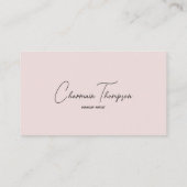 Elegant Blush Pink Grey Social Media Visitekaartje (Achterkant)