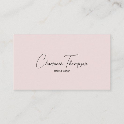 Elegant Blush Pink Grey Social Media Visitekaartje (Achterkant)