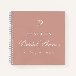 Elegant Blush Pink Heart Vrijgezellenfeest Guest B Notitieboek