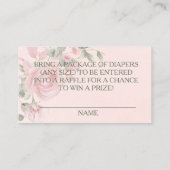 Elegant Blush Pink Highland Koe bloemen Plaatskaartje (Achterkant)