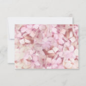 Elegant Blush Pink Hydrangea Modern Gold Glitter RSVP Kaartje (Achterkant)