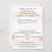 Elegant Blush Pink & Ivoor Roos Verjaardag Uitnodi Kaart (Achterkant)