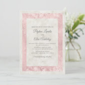 Elegant Blush Pink Ivory Cream Wedding Kaart (Staand voorkant)