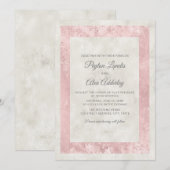 Elegant Blush Pink Ivory Cream Wedding Kaart (Voorkant / Achterkant)