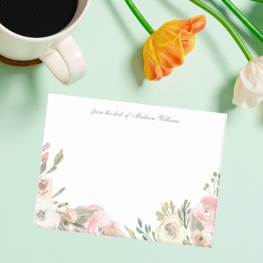 Elegant Blush Pink Ivory Floral Peony persoonlijke Post-it® Notes