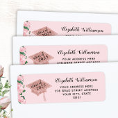 Elegant Blush Pink Klasse van 2025 Afstuderen Etiket