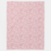 Elegant Blush Pink Lace patroon Fleece Deken (Voorkant)