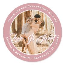 Elegant Blush Pink Love is lief bruiloft foto