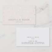 Elegant Blush Pink Luxe Gold Star Pattern Visitekaartje (Voorkant / Achterkant)