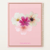 Elegant Blush Pink maandelijks ongedateerd wekelij Planner (Achterkant)