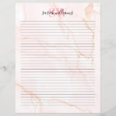 Elegant Blush Pink Marble Monogram (Achterkant)