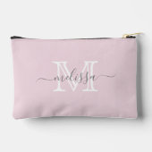 Elegant Blush Pink Minimale naam en Monogram Etui (Achterkant)