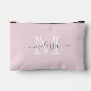 Elegant Blush Pink Minimale naam en Monogram Etui