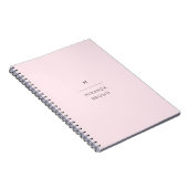 Elegant Blush Pink Minimalist Classy Chic Notitieboek (Rechterzijde)