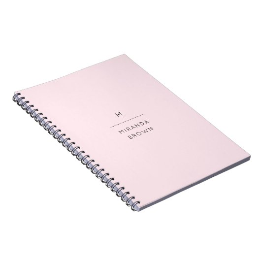 Elegant Blush Pink Minimalist Classy Chic Notitieboek (Rechterzijde)