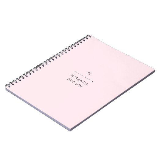 Elegant Blush Pink Minimalist Classy Chic Notitieboek (Linkerzijde)