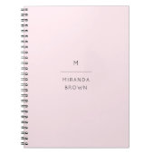 Elegant Blush Pink Minimalist Classy Chic Notitieboek (Voorkant)