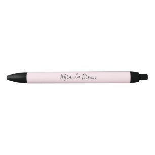 Elegant Blush Pink Minimalist Classy Chic Zwarte Inkt Pen