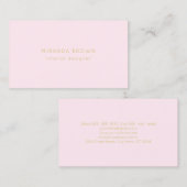 Elegant Blush Pink Minimalist Classy Visitekaartje (Voorkant / Achterkant)