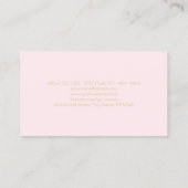 Elegant Blush Pink Minimalist Classy Visitekaartje (Achterkant)