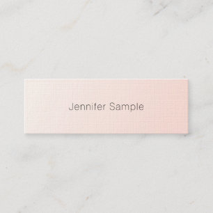 Elegant Blush Pink Minimalist Plain Trendy Luxury Mini Visitekaartje