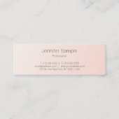 Elegant Blush Pink Minimalist Plain Trendy Luxury Mini Visitekaartje (Achterkant)